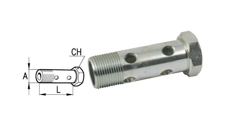 HYDRAULIC HOLLOW BOLT DOUBLE M16x1,5