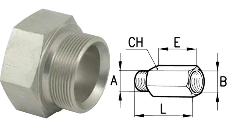 HYDRAULIC ADAPTER EXTENDED MALE-FEMALE 1/2