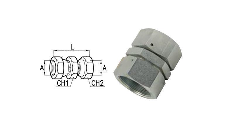 HYDRAULIC DOUBLE SWIVEL NUT 3/4