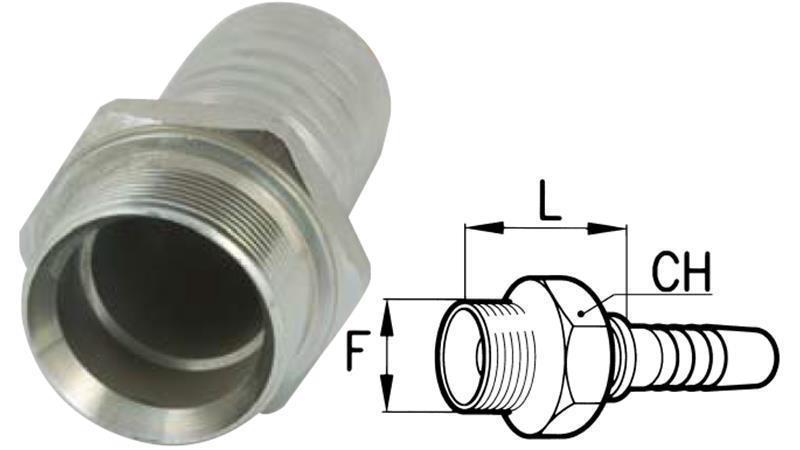 HYDRAULIC FITTING BSP MALE DN10-3/8