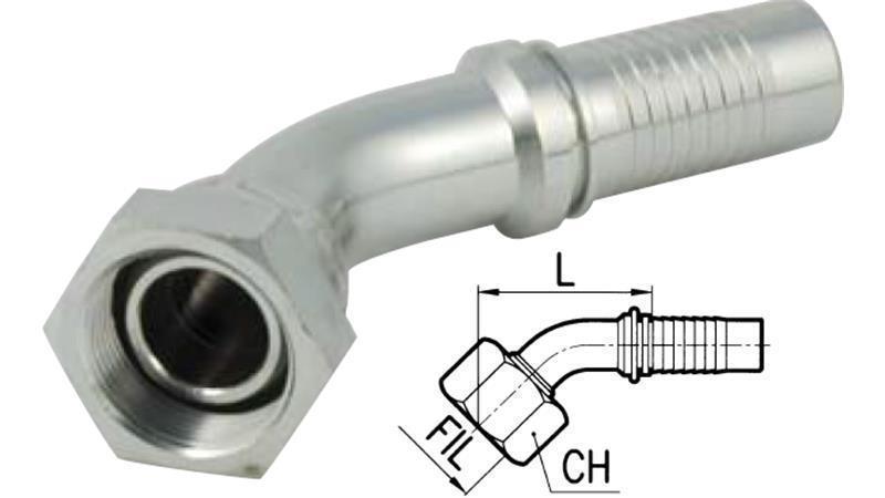 HIDRAVLIČNI PRIKLJUČEK BSP ŽENSKI KOLENO 45° DN13-M18x1,5