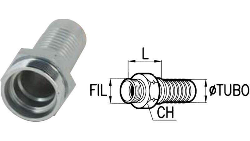 HYDRAULIC FITTING CEL 18 L MALE DN12-M26x1,5