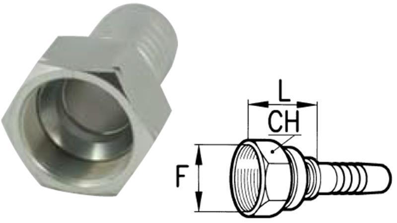 HYDRAULIC FITTING DKJ JIC74° FEMALE DN10-7/8”-14