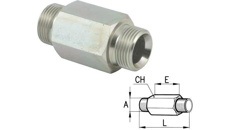 HYDRAULIC ADAPTER MALE-MALE 1/2