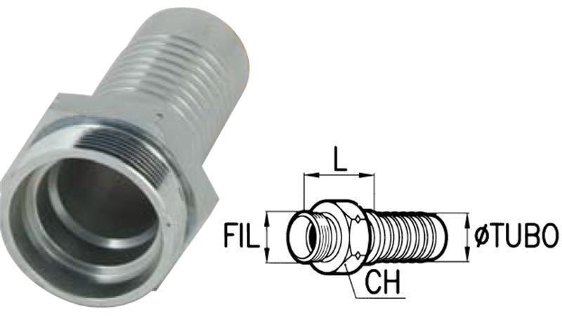 HYDRAULIC FITTING CES 25 S MALE DN16-M36x2