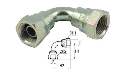 HYDRAULIK KNIE 90° WEIBLICH-WEIBLICH 1/4