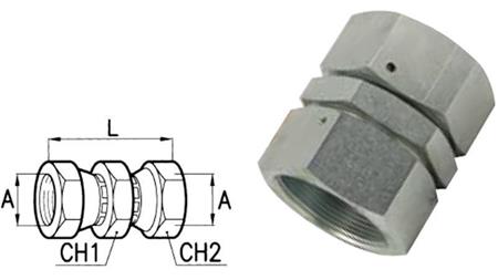 HYDRAULIC DOUBLE SWIVEL NUT 1/2