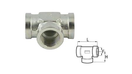 HYDRAULIC TEE FITTING FEMALE-FEMALE 1/4