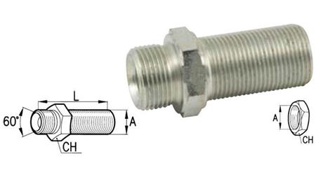 HYDRAULIC STUD FITTING MALE SWIVEL NUT 3/8