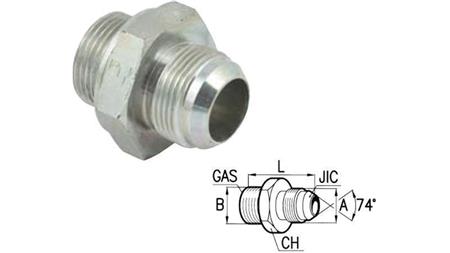 RIDUTTORE IDRAULICO 3/4'' JIC74°-1/2 GAS
