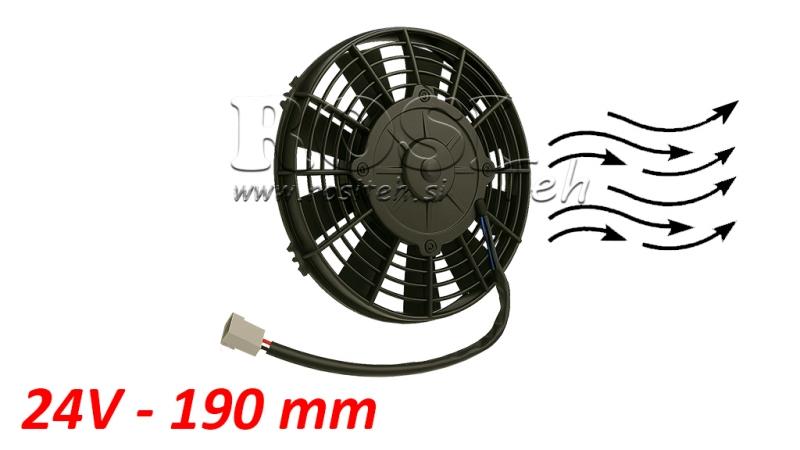 VENTILATOR AKSIALNI 190mm VLEČNI 24V