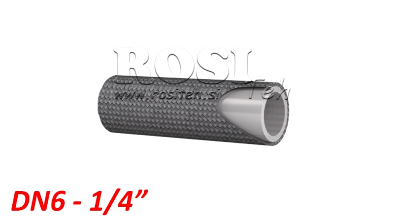 HLADKÁ HADICE ODOLNÁ TEPLU PTFE SAE100 R14 DN6 (1/4
