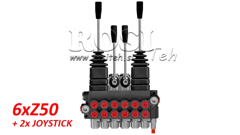VALVOLA IDRAULICA 6xZ50 + 2x JOYSTICK