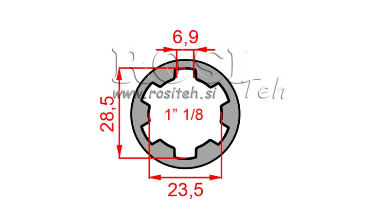 ADATTATORE CARDANICO BOCCOLA 1-1/8 (100 mm)