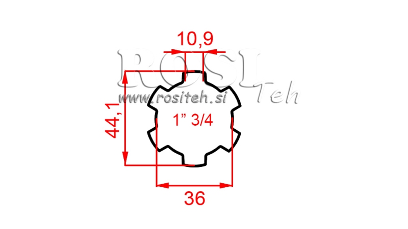 ADATTATORE CARDANICO 1-3/4 STANDARD (120 mm)