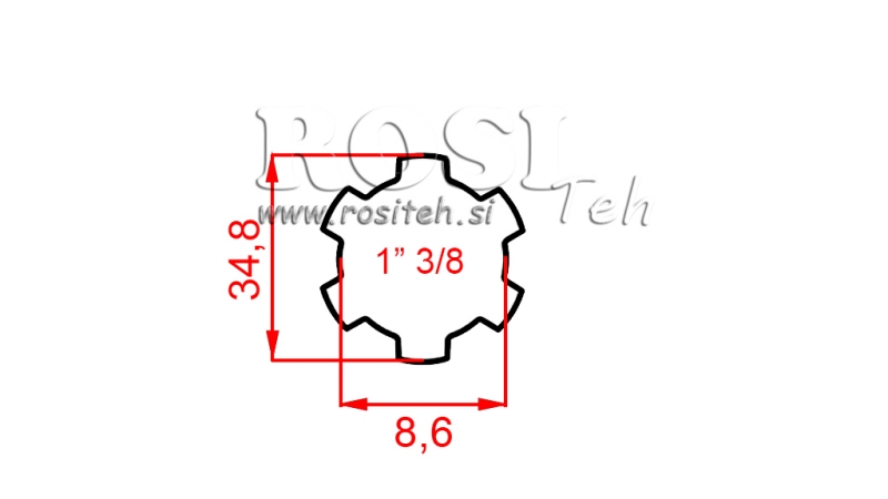 KARDANSKI ADAPTER 1-3/8 STANDARD (500 mm)