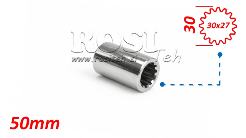 KARDÁN ADAPTER PERSELY 30x27 (16 BORDÁS) (50 mm)