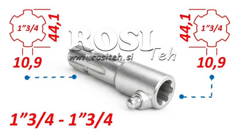 KARDÁN ADAPTER CSAPPAL 1-3/4-RŐL 1-3/4-RE (165 mm)