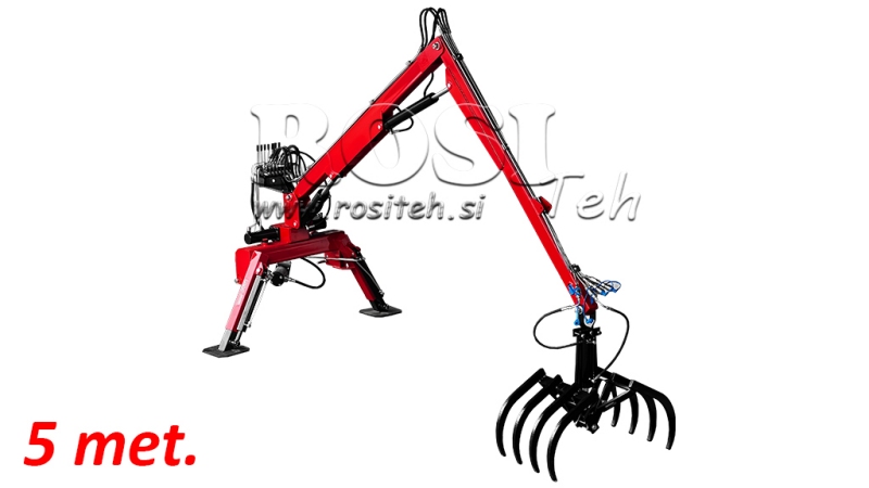 CARICATORE IDRAULICO CON FORCHE HUT 5 MET. (+7 SEZIONE)