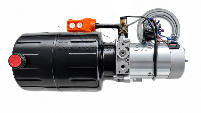 MINI UNIDAD DE POTENCIA HIDRÁULICA 24V DC - 2.2kW = 2.1cc - 8 lit - ensamblaje monofásico (metal)