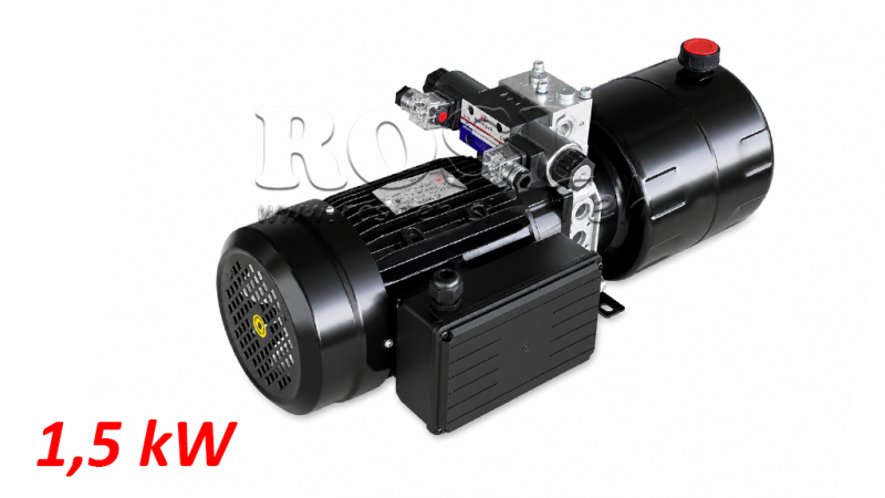 MINI HYDRAULICKÁ JEDNOTKA 230V AC (1.5 kW) - 5.8 cc - 8.2 lit/min - nádrž 6 lit