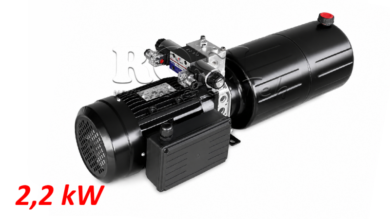 MINI HYDRAULICKÁ JEDNOTKA 230V AC (2,2 kW) - 8,0 cc - 11,2 lit/min - nádrž 12 lit
