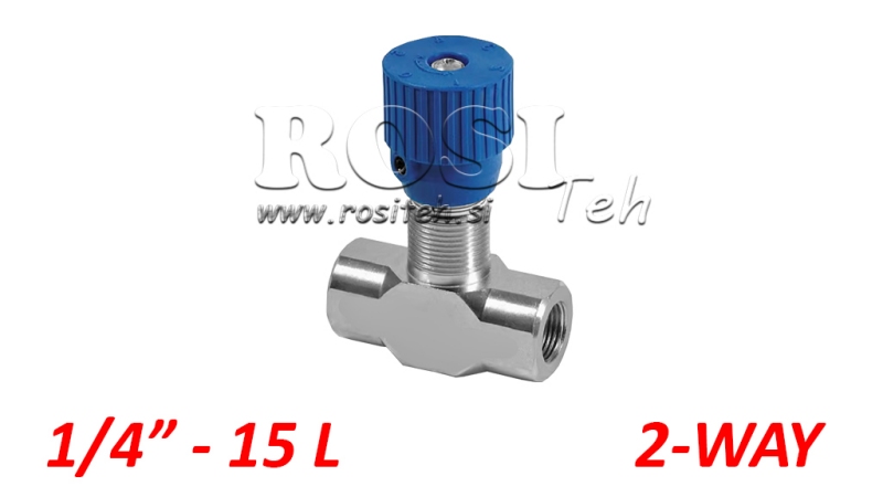 REGOLATORE DI FLUSSO VRFB - VALVOLA A FARFALLA 1/4 A DUE VIE - 15lit