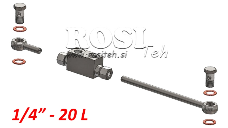 HYDRAULICKÝ ZÁMOK VBPDE 1/4 - 20lit S RÚRAMI