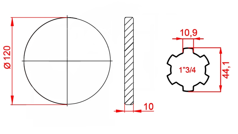 KARDÁN (TLT) ADAPTER KARIMÁVAL 1 3/4 L120