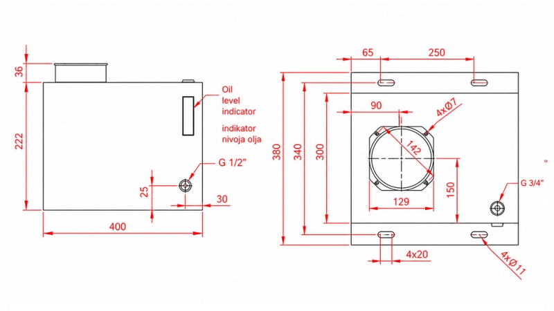 SERBATOIO IN METALLO BOX PP 25 LITRO ORIZZONTALE-VERTICALE