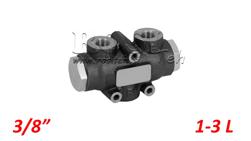 IDRAULICO VALVOLA DIVISORE DI FLUSSO V01001 1 - 3 lit - 3/8 - 250 bar (max.300 bar) V-EQ8