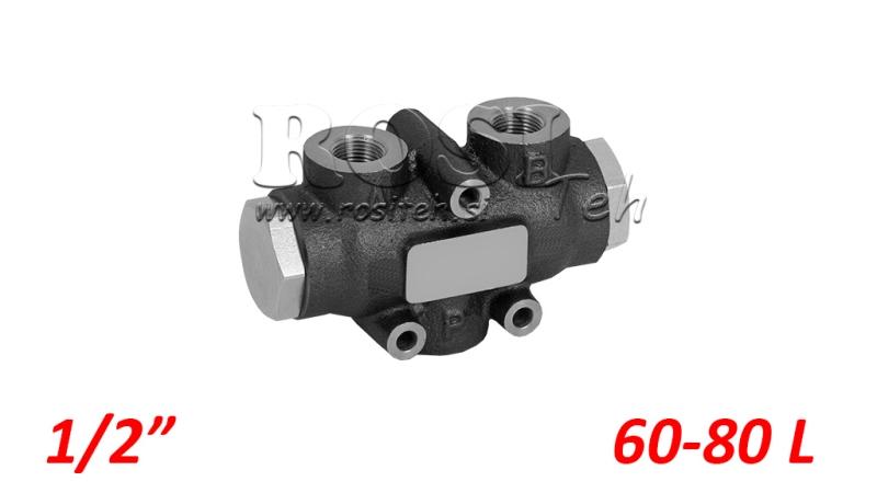 IDRAULICO VALVOLA DIVISORE DI FLUSSO V01007 60 - 80 lit - 1/2 - 250 bar (max.300 bar) V-EQ50