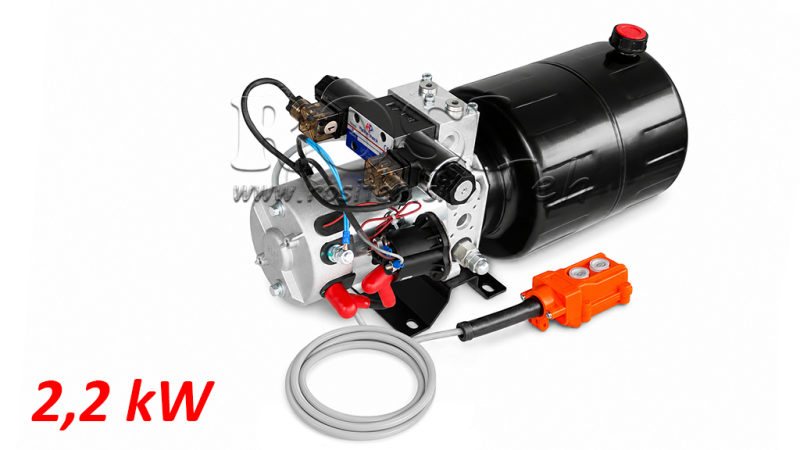 MINI JEDNOSTKA ZASILAJĄCA HYDRAULICZNIE 24V DC - 2.2kW = 2.1cc - 8 lit - jednostka dwukierunkowa (metal)