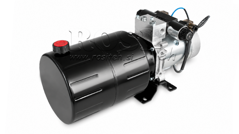 MINI JEDNOSTKA ZASILAJĄCA HYDRAULICZNIE 24V DC - 2.2kW = 2.1cc - 8 lit - jednostka dwukierunkowa (metal)