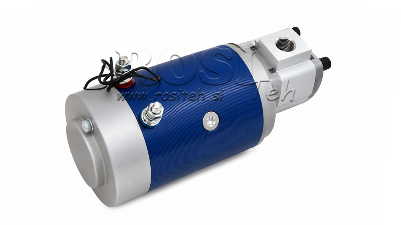 HYDRAULIKKOPPLUNG PUMPE GR.1 + ELEKTROMOTOR 24V 2,5kW = 2,5cc - 6,6lit
