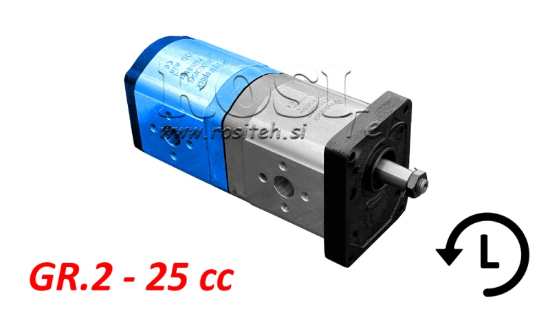 POMPE HYDRAULIQUE ARRIERE GROUPE 2 –25 cm³ – ROTATION A GAUCHE (REFERENCE : 20A25X066)