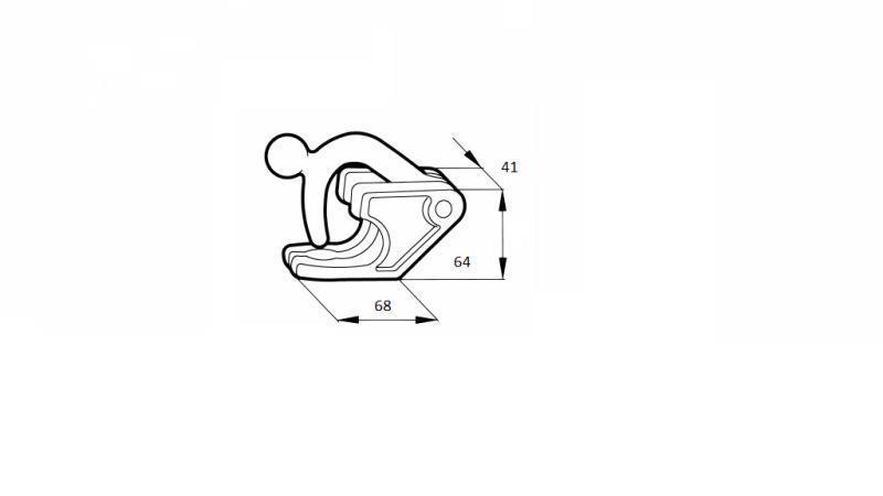 VERROUILLAGE LATÉRAL TYPE CIERE FEMELLE - dimensions