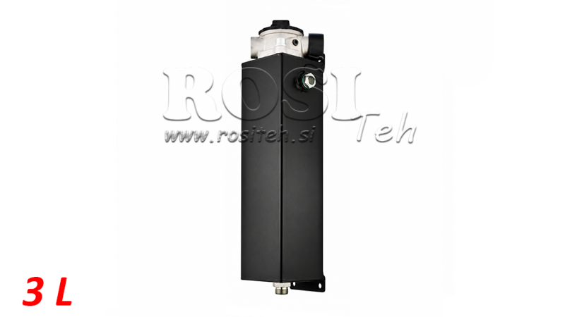 METAL RESERVOIR 3 LITERS CUBE 100X113X350MM COMPLETE WITH EQUIPMENT
