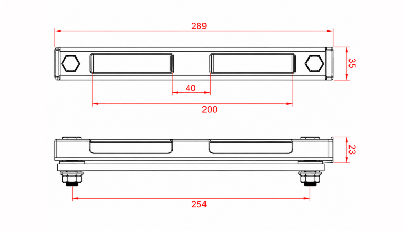 ÉCHELLE DE MESURE DE TEMPÉRATURE ÉTENDUE M12 - 254MM