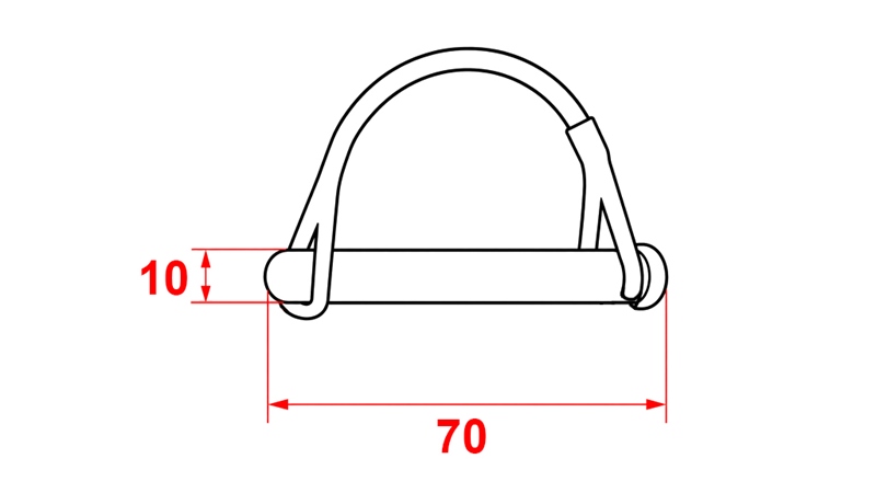 KOMPLET VAROVALNIH SPON POLKROŽNA fi 10/70 mm (5kom)