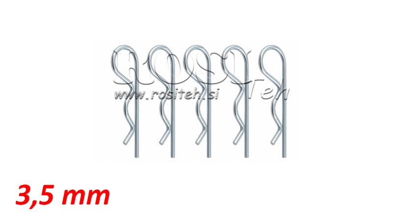 COPPIGLIA A MOLLA SINGOLO fi 3,5 mm (5pezzi)