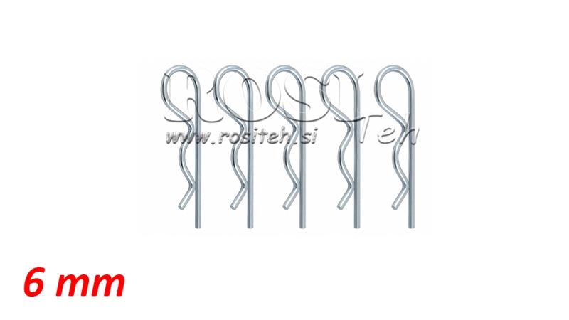 COPPIGLIA A MOLLA SINGOLO fi 6,0 mm (5pezzi)