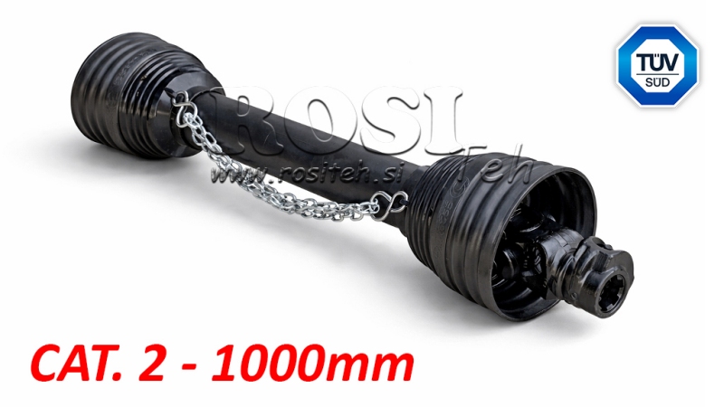 CE CERTIFIKOVANÝ KARDANOVÝ HŘÍDEL PROFI LINE KAT.2 DÉLKA 1000mm