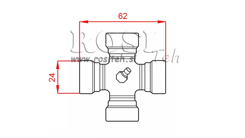RISTLIIGEND F-24,00X62,00 ECO KARDANVÕLLILE 790mm 35-60HP STANDARD