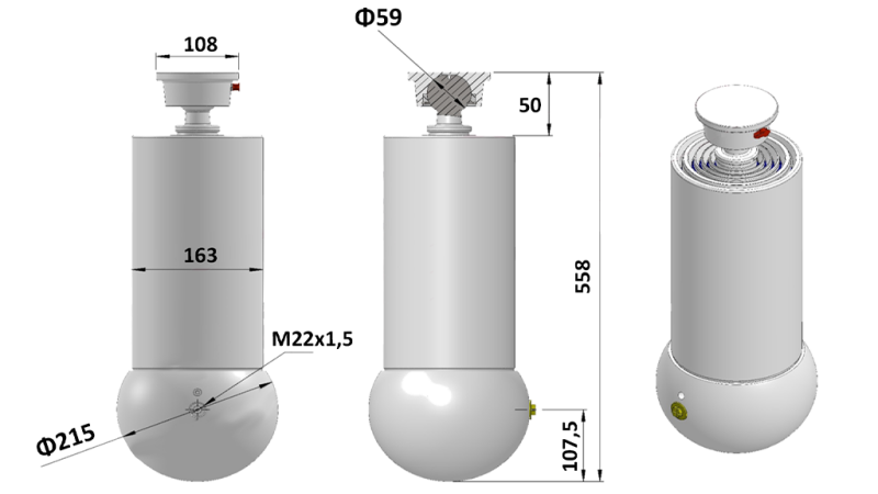 TELESKOPICKÝ VÁLEC - MEILLER KIPPER 5 PRODLOUŽENÍ 163MM - 15 TON ZDVIH 1650MM