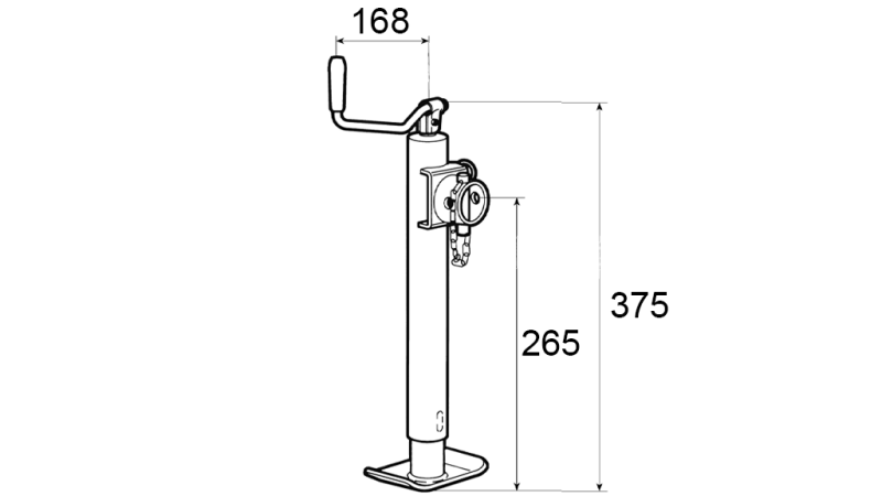 THREADED SUPPORT LEG WITH TUBE BRACKET - 1.300 kg