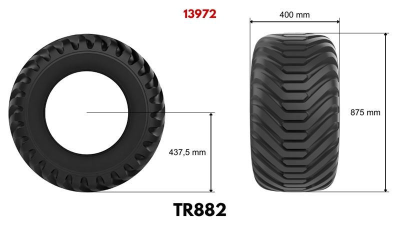 400/60-15,5 PNEUMATICO TR 882 16pl CON BORDO 13,00X15,5