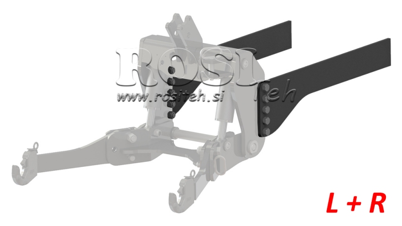 UNIVERSALI MONTAVIMO KONSOLĖ TRAKTORIAUS PRIEKINEI HIDRAULIKAI CAT. 2 & CAT. 3 (950 mm)