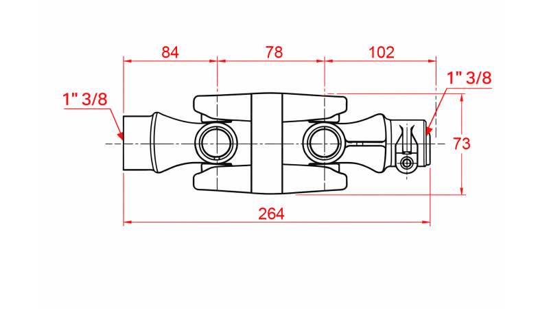 KETTŐS KARDÁNCSUKLÓ KAT.2 (264 mm)