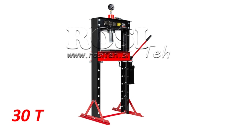 WORKSHOP HYDRAULIC PRESS FOR BEARINGS 30T - TWO-SPEED